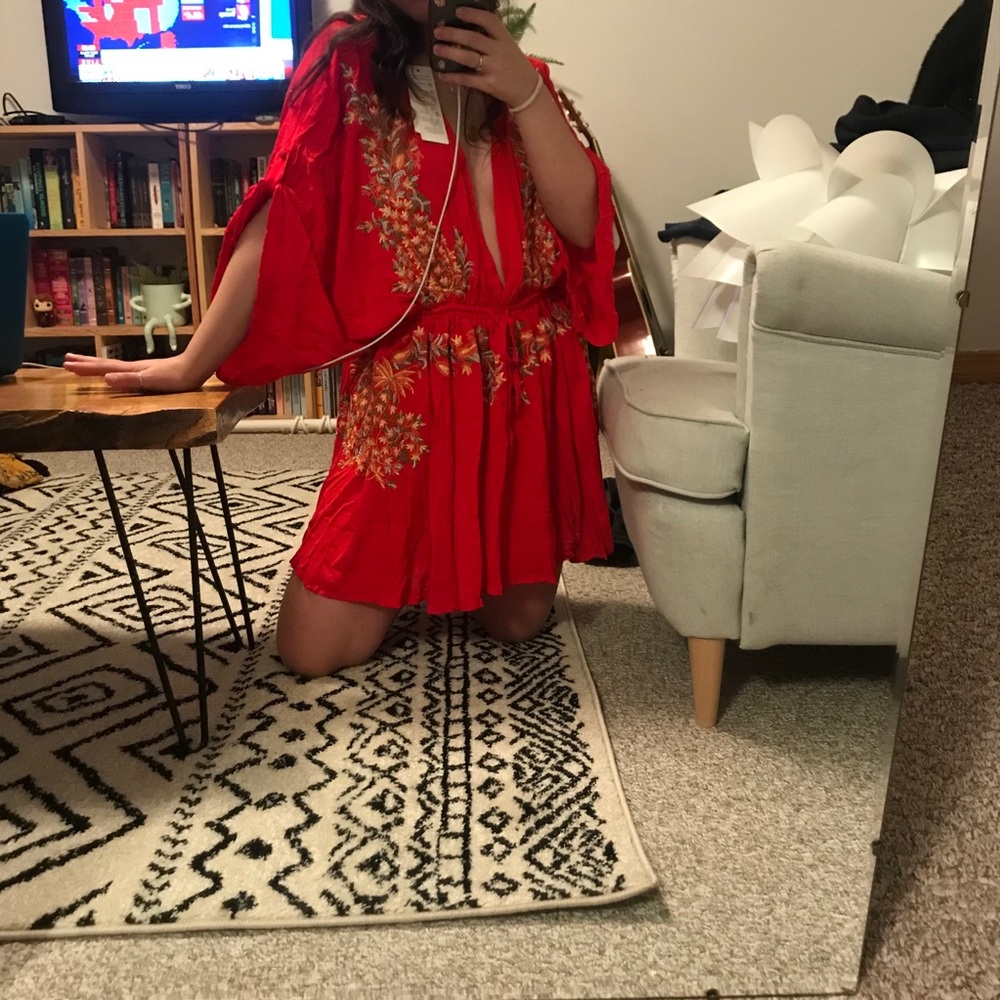 Red summer dress